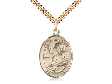 14kt Gold Filled St. Mark the Evangelist Catholic patron saint medal necklace with 24 inch chain by Bliss