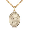 14kt Gold Filled St. Mary Magdalene Medium Patron Saint Medal Necklace 1x3/4 inch 24 inch Chain Bliss USA