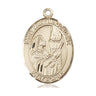 14kt Solid Gold St. Mary Magdalene Medal Pendant 1 x 3/4 inch by Bliss Manufacturing