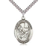 Sterling Silver St. Mary Magdalene Medal Necklace 1x3/4 inch with 24 inch Chain by Bliss USA