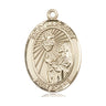 14kt Solid Gold St. Margaret Mary Alacoque Patron Saint Medal Pendant 1 inch by 3/4 inch by Bliss