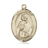 14kt solid gold St. Philip the Apostle patron saint medal pendant, 1 x 3/4 inch, handcrafted by Bliss Manufacturing USA