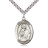 Sterling silver St. Philip the Apostle patron saint medal necklace with 24 inch curb chain, handcrafted by Bliss USA