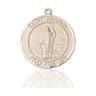 14kt Solid Gold St. Patrick Patron Saint Medal Pendant 1 x 5/8 inch Handcrafted by Bliss