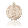 14kt solid gold St. Peregrine medal pendant 1 inch by 5/8 inch handcrafted by Bliss