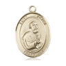 14kt Solid Gold St. Peter the Apostle Patron Saint Medal Pendant 1 inch x 3/4 inch by Bliss