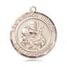 14kt Solid Gold St. Raymond Nonnatus Medal Pendant 1x5/8 inch by Bliss Manufacturing USA