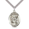 Sterling Silver St. Raymond Nonnatus Patron Saint Medal Necklace 24 inch Chain by Bliss