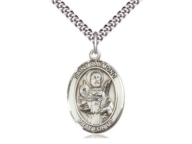 Sterling Silver St. Raymond Nonnatus Patron Saint Medal Necklace 24 inch Chain by Bliss