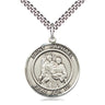 Sterling Silver St. Raphael the Archangel patron saint medal necklace with 24 inch chain by Bliss Manufacturing