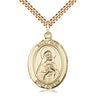 14kt Gold Filled St. Rita of Cascia Patron Saint Medal Necklace, 1x3/4 inch pendant, 24 inch chain, handcrafted in USA by Bliss Manufacturing