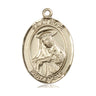 14kt Solid Gold St. Rose of Lima Patron Saint Medal Pendant 1 x 3/4 inch by Bliss Manufacturing
