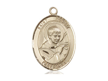 14kt Solid Gold St. Robert Bellarmine Patron Saint Medal Pendant 1 x 3/4 inch by Bliss Manufacturing