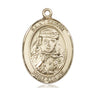 14kt Solid Gold St. Sarah Patron Saint Medal Pendant 1 inch by Bliss Manufacturing