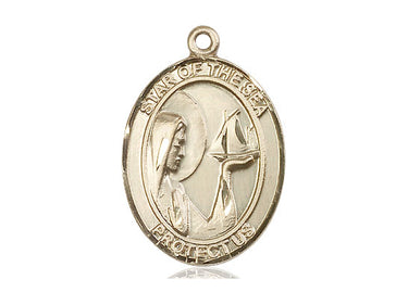 14kt solid gold Our Lady Star of the Sea Stella Maris medal pendant 1 inch by 3/4 inch handcrafted by Bliss