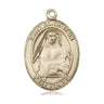 14kt solid gold St. Edith Stein medal pendant, 1 x 3/4 inches, handcrafted by Bliss Manufacturing USA