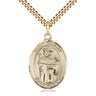 14kt Gold Filled St. Casimir of Poland patron saint medal necklace with 24 inch curb chain by Bliss