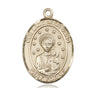14kt solid gold Our Lady of La Vang medal pendant 1 x 3/4 inches handcrafted by Bliss Manufacturing USA