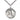 Sterling silver Guardian Angel pendant necklace 1 x 5/8 inch medium with 24 inch curb chain by Bliss Manufacturing USA
