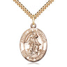 14kt Gold Filled Angel de la Guarda Necklace 1x3/4 inch pendant 24 inch chain handmade by Bliss