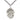 Sterling silver Angel de la Guarda pendant necklace 1 x 3/4 inch medium with 24 inch curb chain by Bliss Manufacturing USA