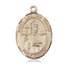 14kt Solid Gold St. Leo the Great Patron Saint Medal Pendant by Bliss Manufacturing USA