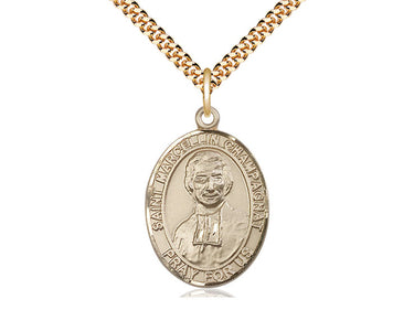 14kt gold filled St. Marcellin Champagnat patron saint medal necklace with 24 inch chain by Bliss