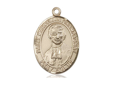 14kt solid gold St. Marcellin Champagnat patron saint medal pendant by Bliss Manufacturing