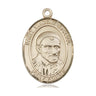 14kt Solid Gold St. Vincent de Paul Patron Saint Medal Pendant 1 inch by 3/4 inch handcrafted by Bliss Manufacturing USA