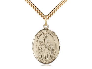 14kt Gold Filled St. Sophia Medal Necklace 1x3/4 inch pendant on 24 inch chain by Bliss