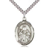 Sterling Silver St. Sophia Patron Saint Medal Necklace 1x3/4 inch with 24 inch chain by Bliss