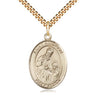 14kt Gold Filled St. Ambrose Patron Saint Medal Necklace 1x3/4 inch on 24 inch chain by Bliss