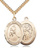 14kt Gold Filled St. Sebastian Ice Hockey Medal Necklace with 24 inch chain by Bliss Manufacturing