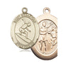 14kt Solid Gold St. Sebastian Surfing Medal 1 x 3/4 inches Medium Size Bliss USA