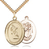 14kt gold filled St. Christopher medal necklace 1 x 3/4 with 24 inch chain by Bliss