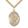14kt Gold Filled St. Martin of Tours Medium Patron Saint Medal Necklace with 24 inch Chain by Bliss