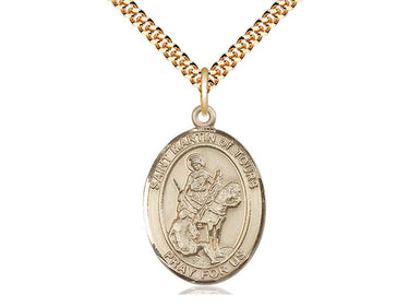 14kt Gold Filled St. Martin of Tours Medium Patron Saint Medal Necklace with 24 inch Chain by Bliss