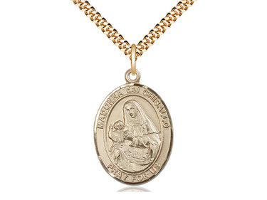 14kt Gold Filled Madonna Del Ghisallo Medium Patron Saint Medal Necklace with 24 inch Chain by Bliss