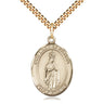 Gold Filled Our Lady of Fatima Medal Necklace 1x3/4 inch pendant 24 inch chain by Bliss Manufacturing USA
