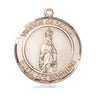 14kt Solid Gold Virgen de Fatima Medal Pendant 1 x 5/8 by Bliss Manufacturing