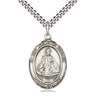 Sterling silver Infant of Prague pendant necklace 1 inch by 3/4 inch with 24 inch chain handmade by Bliss