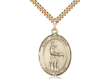 14kt Gold Filled St. Petronille Medal Necklace with 24 inch Chain by Bliss Manufacturing