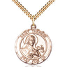 14kt Gold Filled St. Therese of Lisieux Medium Patron Saint Medal Necklace 1x5/8 inches with 24 inch Chain by Bliss