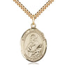 14kt Gold Filled St. Alexandra Patron Saint Medal Necklace 1 inch by 3/4 inch on 24 inch chain by Bliss