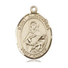 14kt Solid Gold St. Alexandra Patron Saint Medal Pendant 1 x 3/4 inch handcrafted by Bliss