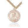 14kt Gold Filled St. Ignatius of Loyola patron saint medal necklace 1 inch by 5/8 inch with 24 inch chain by Bliss