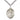 Medium Sterling Silver St. Gertrude of Nivelles patron saint medal necklace with 24 inch curb chain, handcrafted by Bliss Manufacturing USA