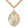 14kt Gold Filled Our Lady of Perpetual Help Medal Necklace 1x3/4 inch pendant on 24 inch chain by Bliss