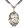 Sterling Silver Our Lady of Perpetual Help Medal Necklace 1 x 3/4 inch on 24 inch chain by Bliss