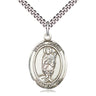 Sterling Silver St. Victor of Marseilles Patron Saint Medal Necklace 1x3/4 inch on 24 inch chain by Bliss Manufacturing